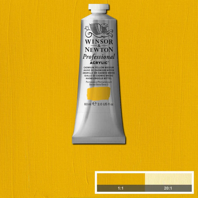 Cad Yellow Med Winsor &amp; Newton Artist Acrylic 60ml