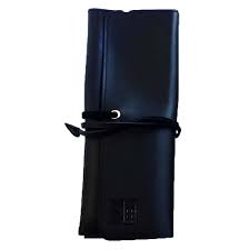 Neef Leather Brush Wallet Charcoal