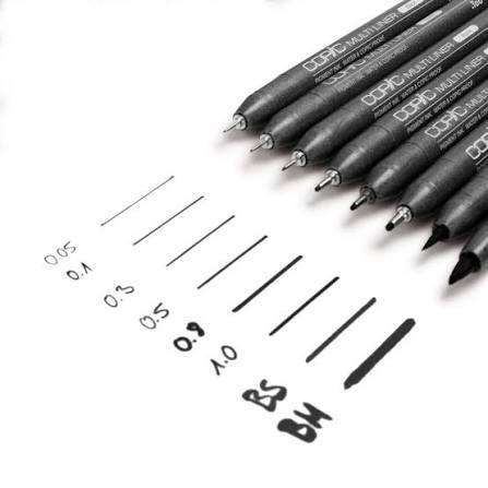 Copic Multiliner Black Set B (4pk)