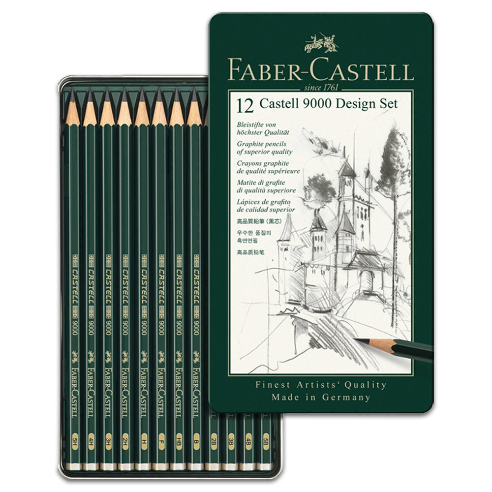 Faber Castell Graphite 9000 Design Set (12 tin)