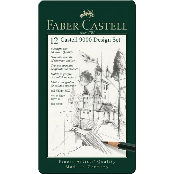 Faber Castell Graphite 9000 Design Set (12 tin)