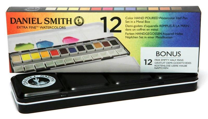 Daniel Smith 12 Color Hand Poured Half Pan Set Tin
