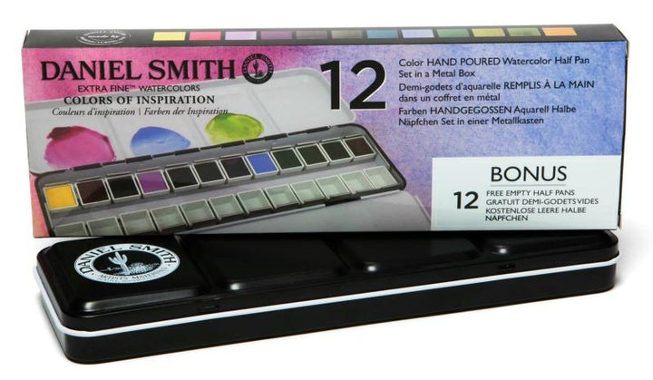Daniel Smith 12 Color of Inspiration HandPoured Half Pan Set Tin
