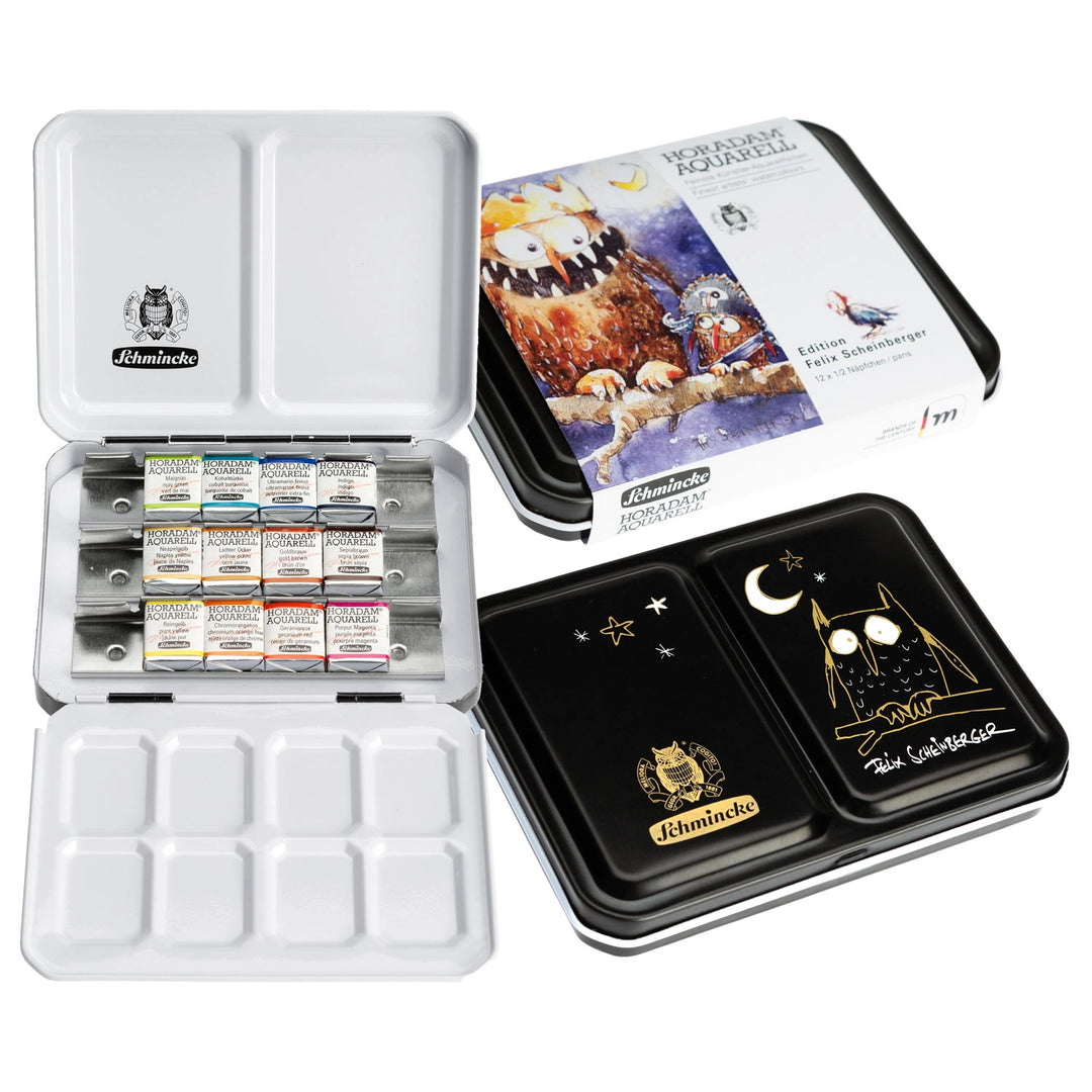 Schmincke Watercolour Metal Set 12 x 1/2 pans "Felix Scheinberger"