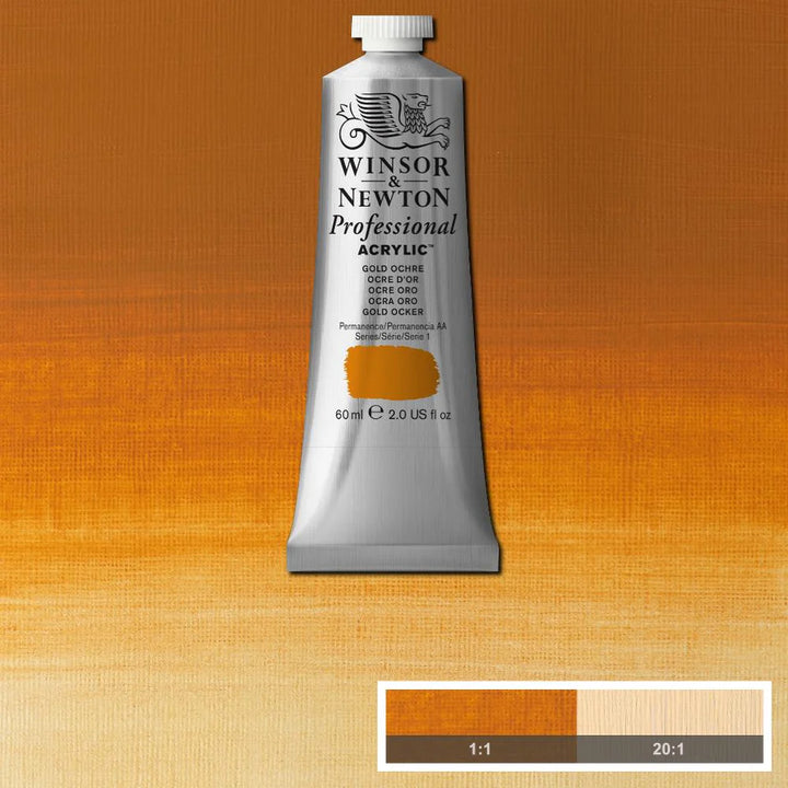 Gold Ochre Winsor &amp; Newton Artist Acrylic 60ml