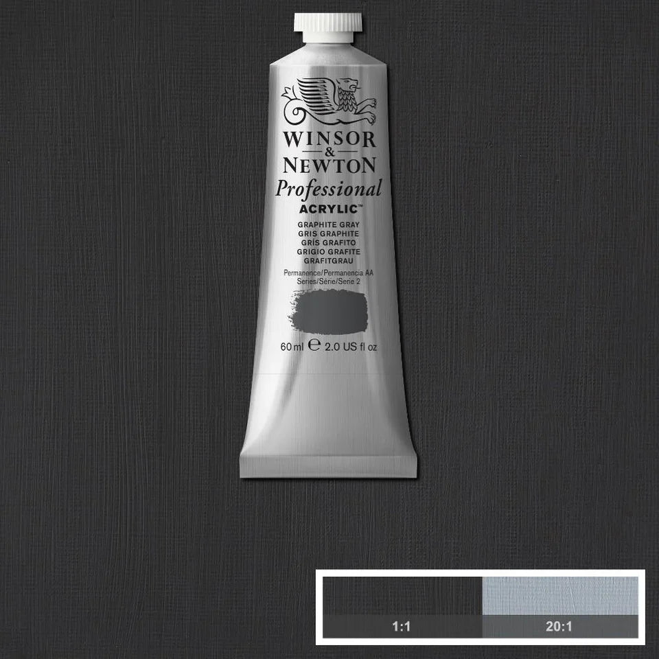 Graphite Grey Winsor &amp; Newton Artist Acrylic 60ml