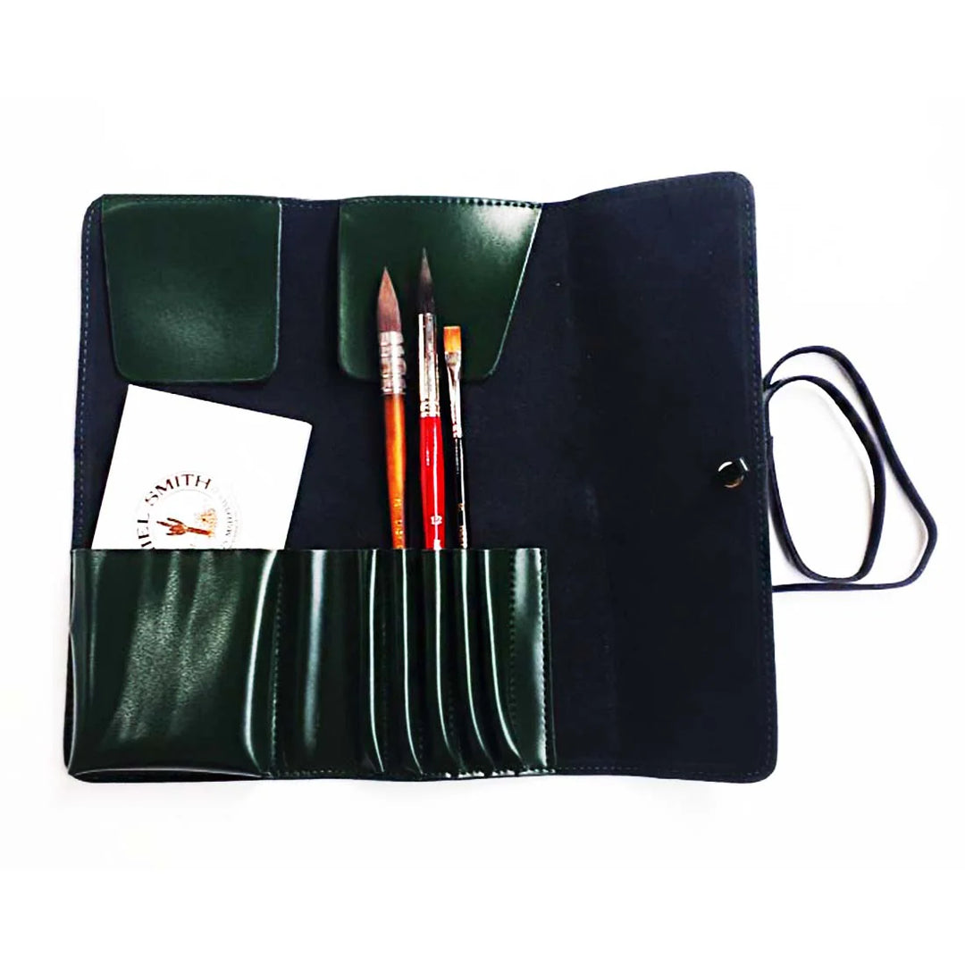 Neef Leather Brush Wallet Green