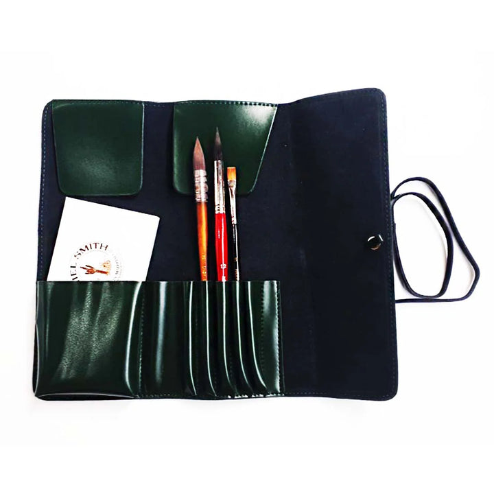 Neef Leather Brush Wallet Green