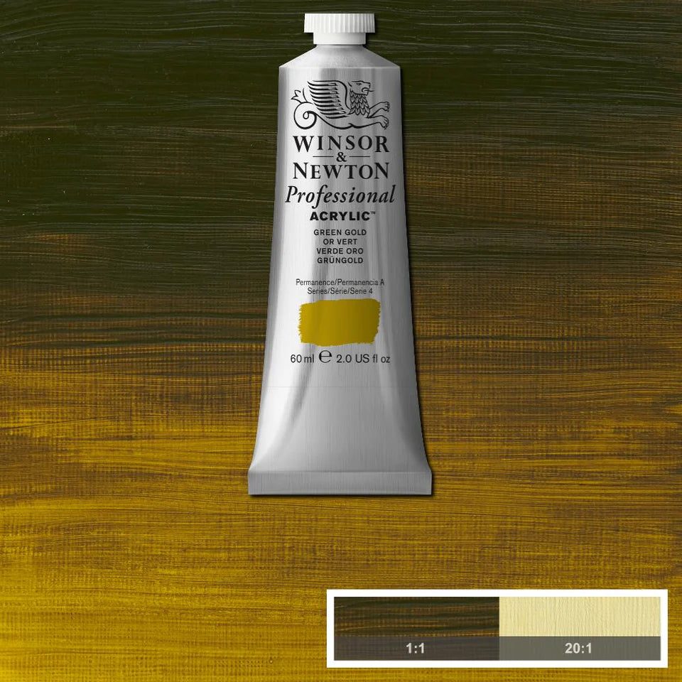 Green Gold Winsor &amp; Newton Artist Acrylic 60ml