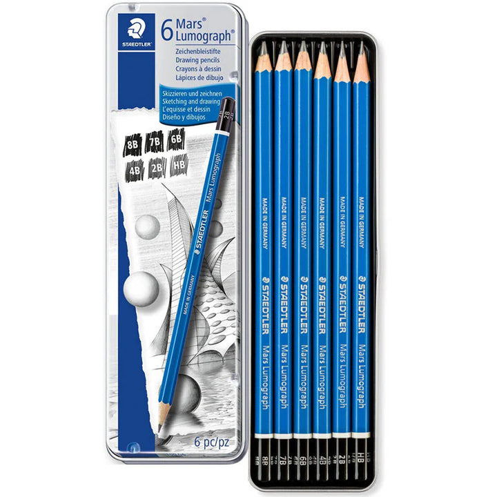 Staedtler Mars LumoGraph Hb-8b (6 Tin)