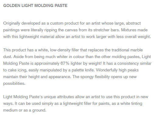 Light Molding Paste Golden 236ml