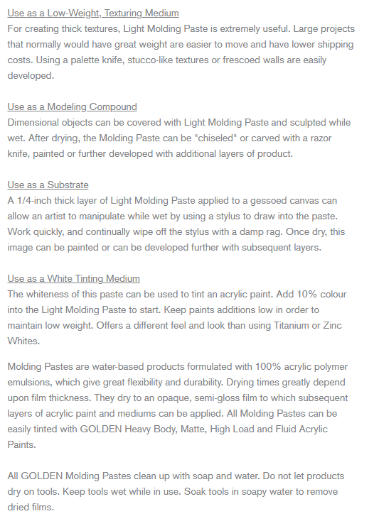 Light Molding Paste Golden 236ml