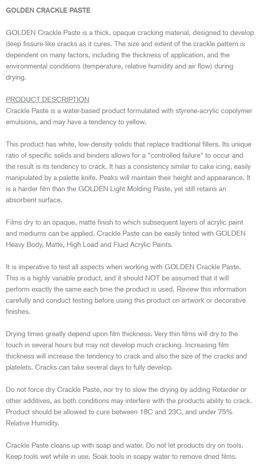 Crackle Paste Golden