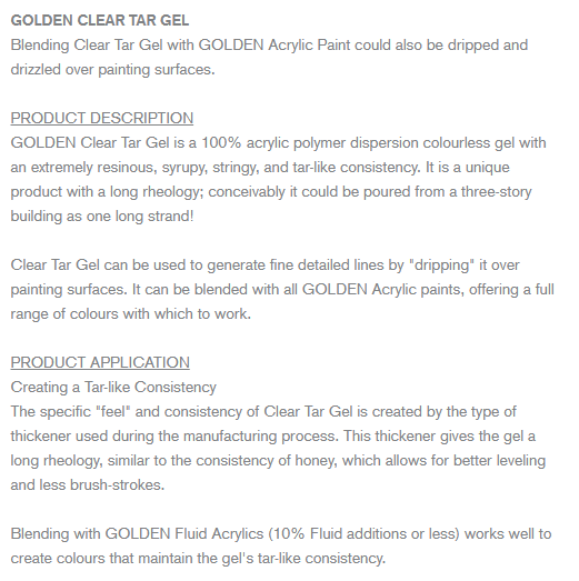 Clear Tar Gel Golden 236ml
