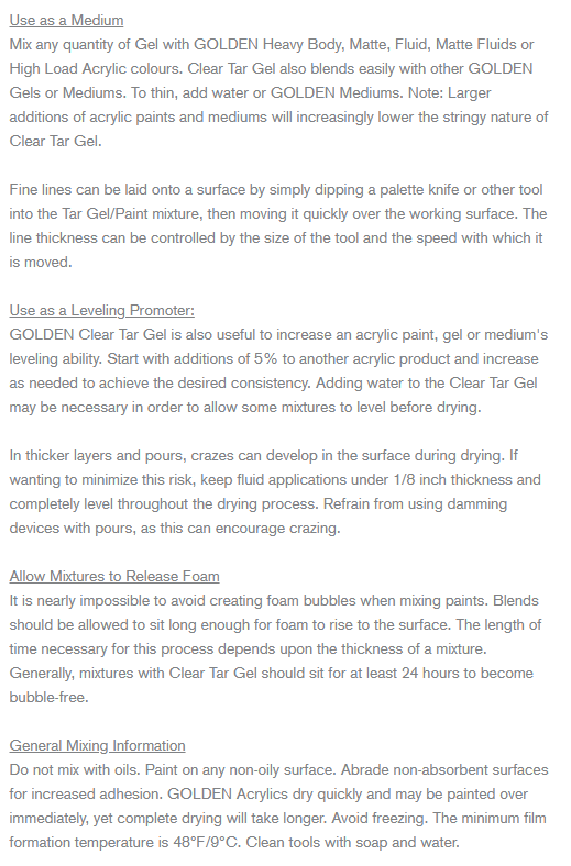 Clear Tar Gel Golden 236ml