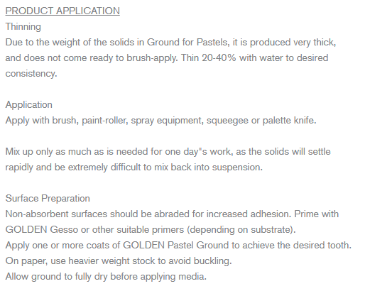 Acrylic Ground for Pastels Golden 236ml
