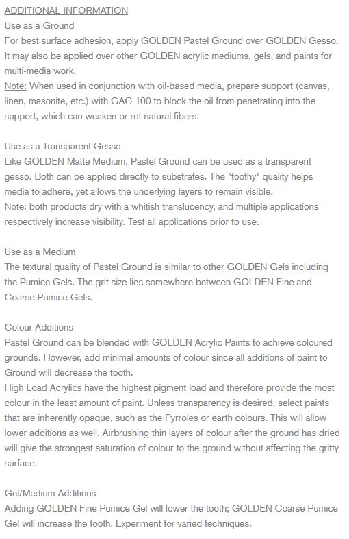 Acrylic Ground for Pastels Golden 236ml