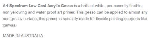 Gesso As Low Cost Student
