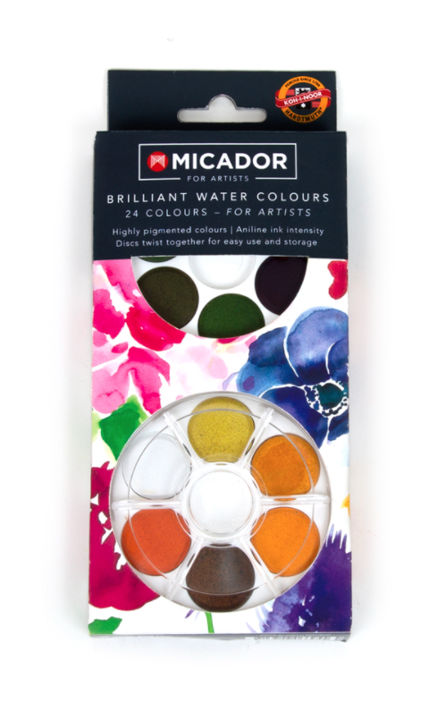 Koh I Noor Brilliant Watercolour Disc Set 24