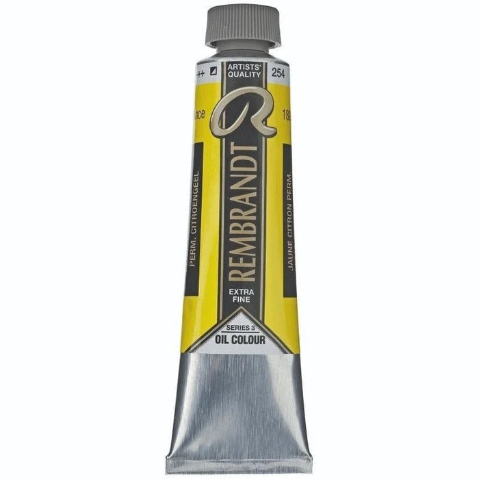 254 Permanent Lemon Yellow Rembrandt Artist Oil 40ml