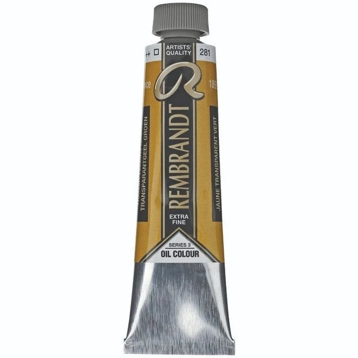 281 Transparent Yellow Green Rembrandt Artist Oil 40ml