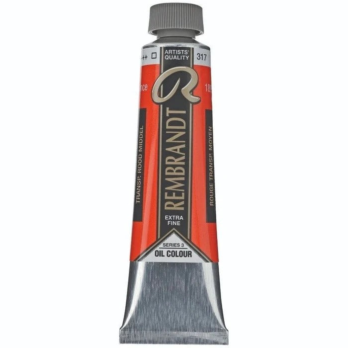 317 Transparent Red Medium Rembrandt Artist Oil 40ml