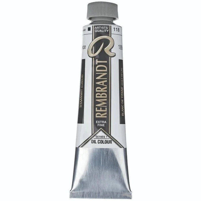 118 Titanium White (Linseed) Rembrandt Artist Oil 40ml
