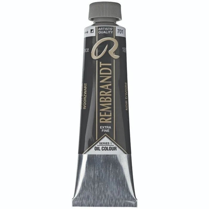 701 Ivory Black Rembrandt Artist Oil 40ml