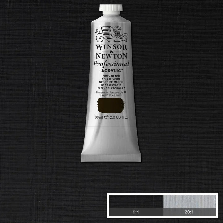 Ivory Black Winsor &amp; Newton Artist Acrylic