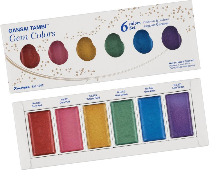 Kuretake Gem Colours W/C Set 6 Pans