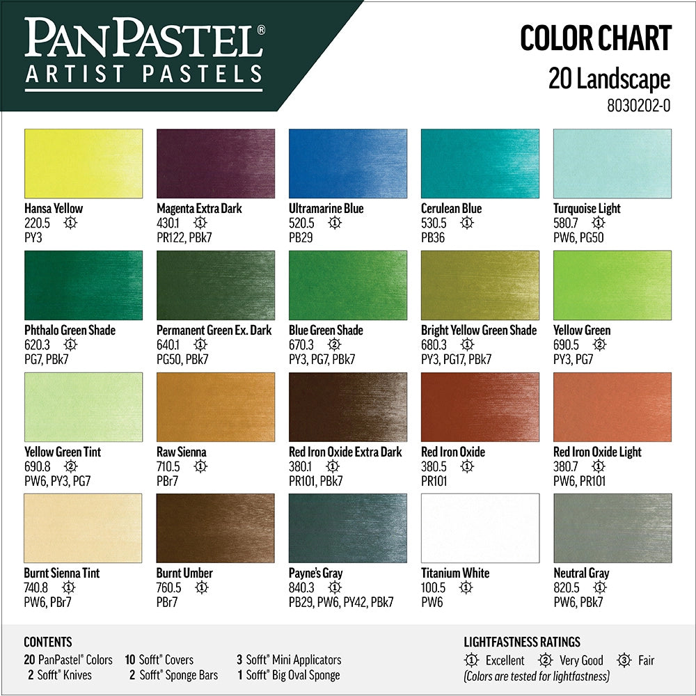 Landscape Set Pan Pastel Set 20 Colours