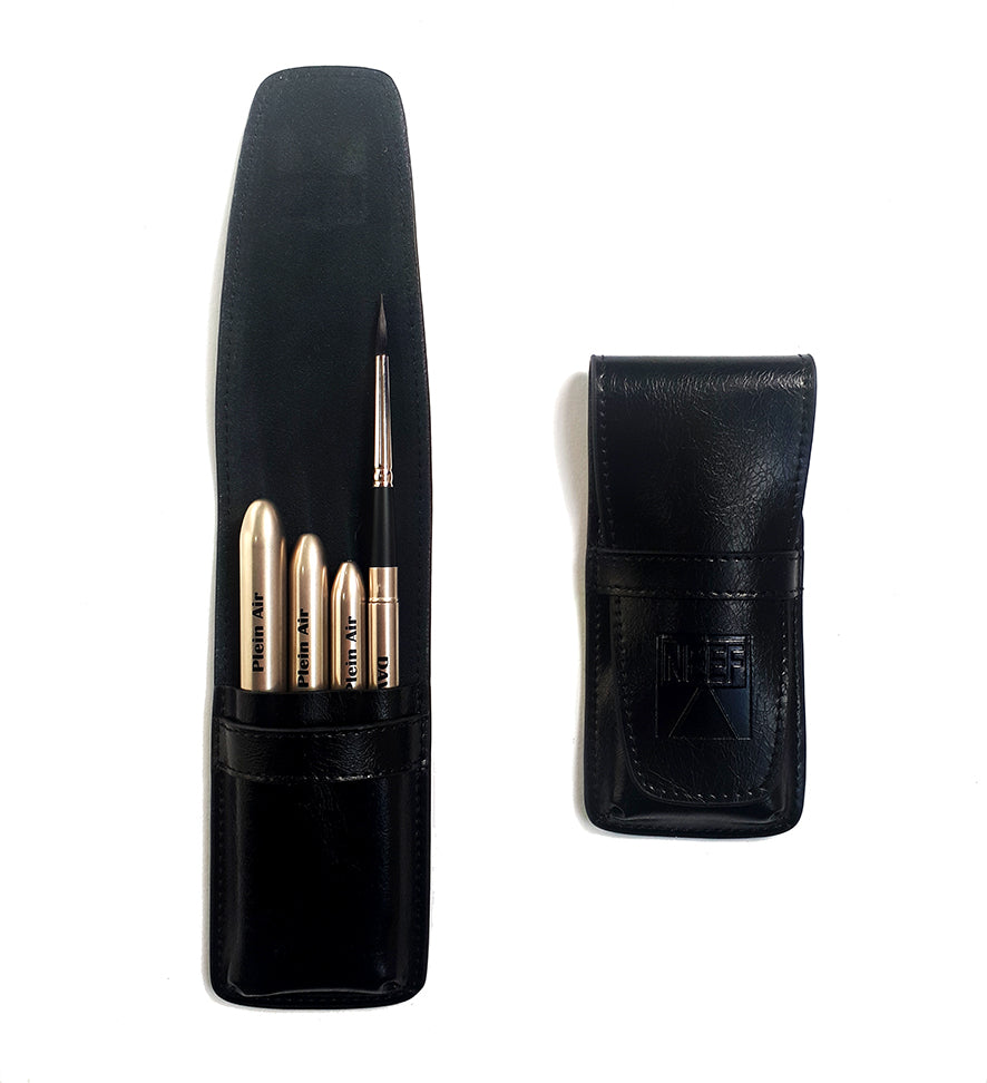 Neef Leather Pocket Brush Pouch Black