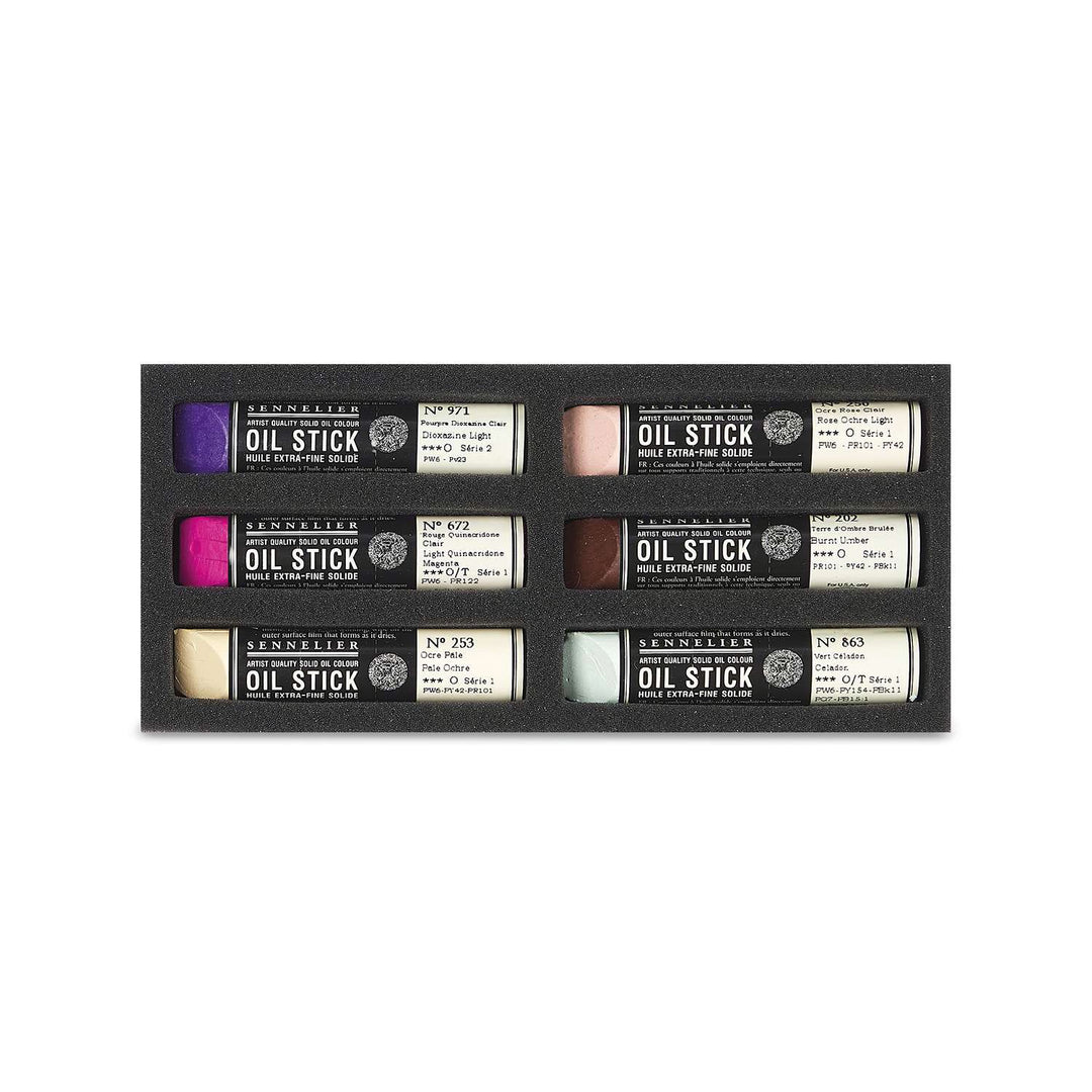 Sennelier mini oil sticks set 6 - Light tones portrait