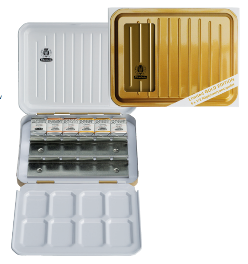 Schmincke Metal Set 6 x 1/2 pans (Gold)