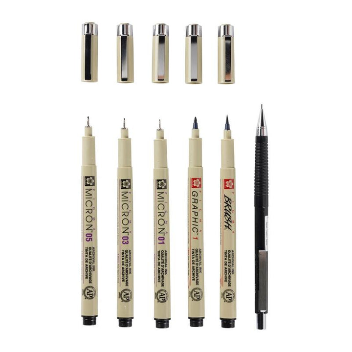 Pigma Micron Manga Basic Set 6