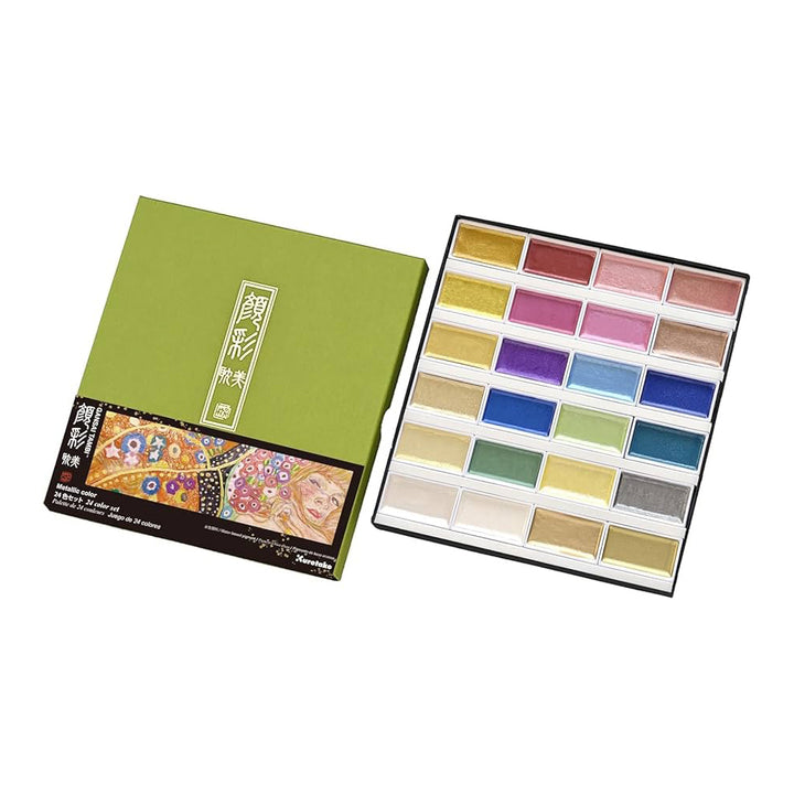 Kuretake Gansai Tambi Metallic W/C Set 24