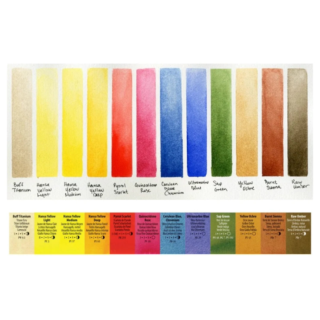 Daniel Smith 12 Color Hand Poured Half Pan Set Tin