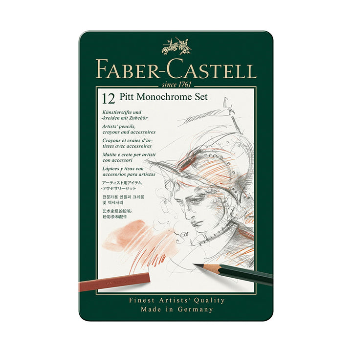 Faber-Castell Pitt Monochrome Mixed Media Set (12 tin)