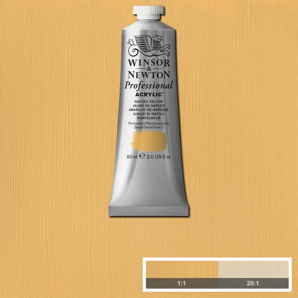 Naples Yellow Winsor &amp; Newton Artist Acrylic 60ml
