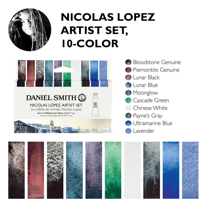 Nicolas Lopez Watercolour Set 10x5ml Tubes