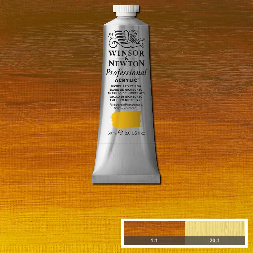 Nickel Azo Yellow Winsor &amp; Newton Artist Acrylic 60ml