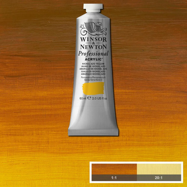 Nickel Azo Yellow Winsor &amp; Newton Artist Acrylic 60ml
