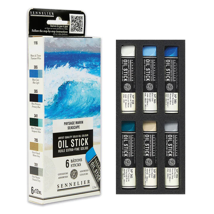 Sennelier mini oil sticks Set 6 - Seascape