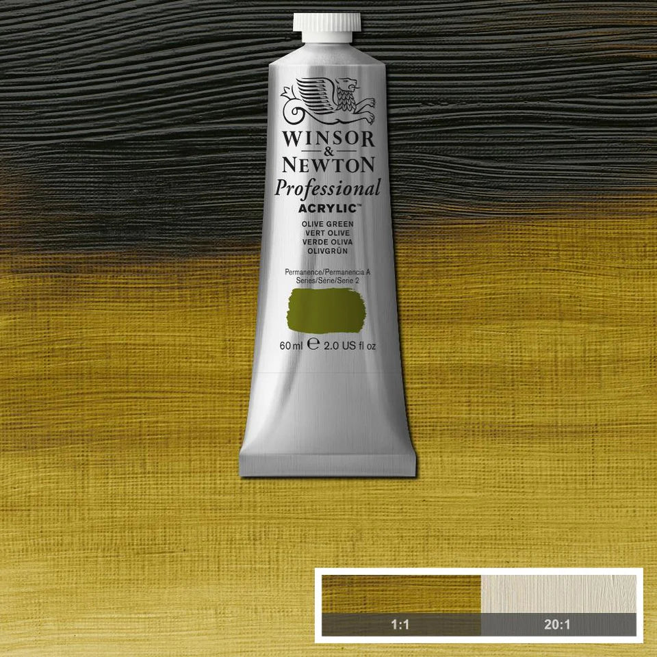 Olive Green Winsor &amp; Newton Artist Acrylic 60ml