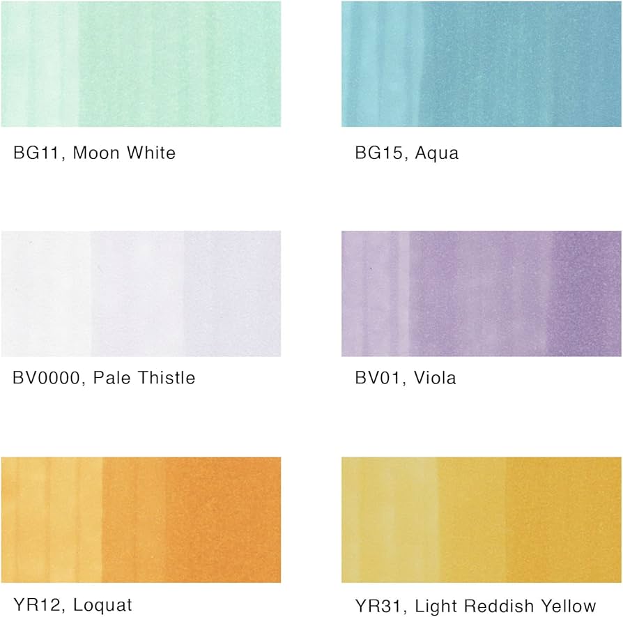 Copic Sketch Pale Pastel Set 6