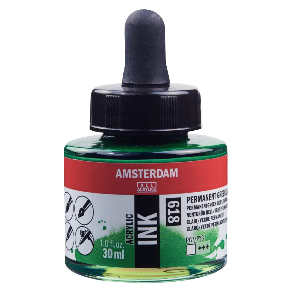 Perm Green Lt Talens Ink 30ml