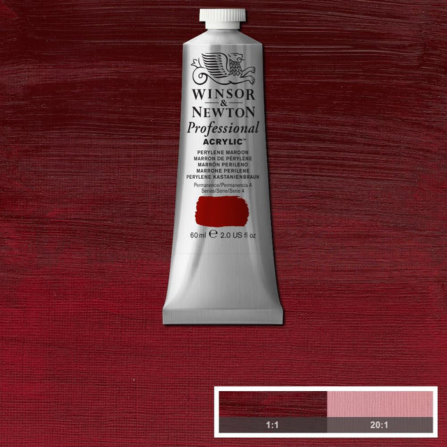 Perylene Maroon Winsor &amp; Newton Artist Acrylic 60ml