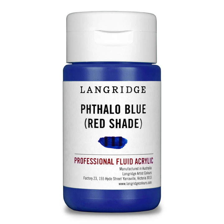 Phthalo Blue Red shade Langridge Fluid Acrylic 125ml