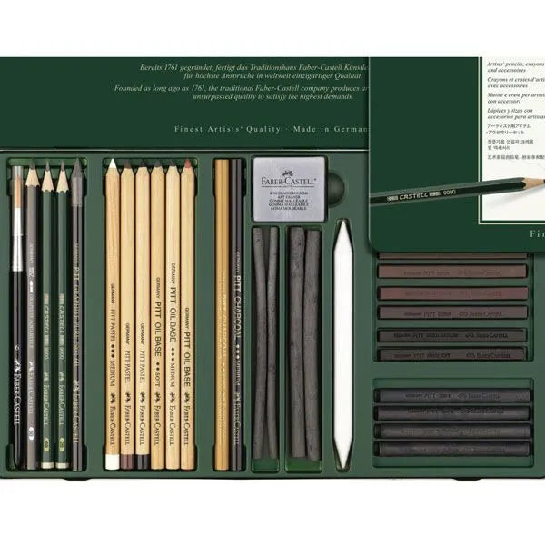 Faber-Castell Pitt Monochrome Mixed Media Set (33 Tin)