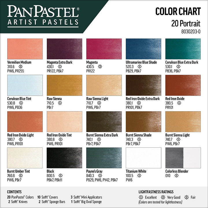 Portrait Set Pan Pastel Set 20 Colours